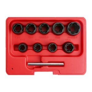 Juego de copas para tornillos de cabeza dañada 10 piezas 3/8" - Racing Tools CE-08