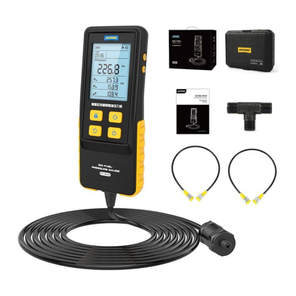 Probador de presión de combustible GDI 0-5.221 PSI (0-360 bar) - Racing Tools MAN-07D